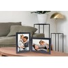 JD Concept Vertical Horizontal Combo, Double 5x7 Black Wood Foldable