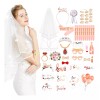 KT 38pc Despedida Soltera Liston Banda Bride Diadema Accesorios