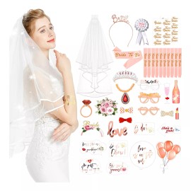 KT 38pc Despedida Soltera Liston Banda Bride Diadema Accesorios