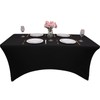 Kesfey 8ft Spandex Tablecloths Stretch Table Cover, Rectangular Table Fitted