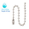 BallchainAge Shower Curtain Hooks, Shower Curtain Rings 12pcs, spa-Quality Look-Silver