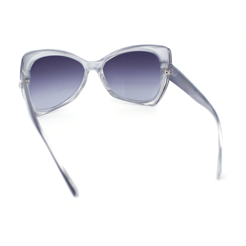 SA106 Unique Oversized Cat Eye Hybrid Butterfly Sunglasses Black