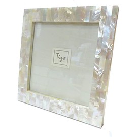 Tizo 5" Square White Mother of Pearl Frame