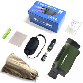 Digital Night-Vision Monocular 40MP 2.5K Infrared Telescope 984ft Night-Vision Distance Support Photo Video Recording 6X Optical Magnification 8X Digital Zoom for Outdoor Camping Huntings Night Observation Boating