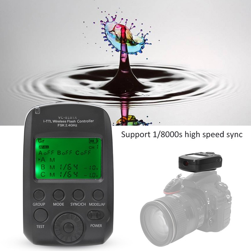 VISICO VC-818TX I TTL High Speed Sync Flash Trigger 2.4G