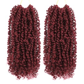 Fulcrum Yanky Mini Twist Crochet hair 8Inch, 2Packs Passion Twist Crochet Hair for black Women, Pre-Twisted Crochet Twist Hair with Curly Ends (8Inch, BUG#)