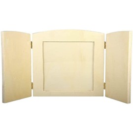 Rayher Wooden Photo Frame, FSC Mix Credit, 18.5x13x0,6cm, w. Folding Side Parts, miscellaneous Wood, 1.85 x 1.35 x 0.16 cm