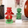 2Pcs Green Solar Powered Dancing Dinosaur,Decoration Gift, Swinging Dancer Toy,
