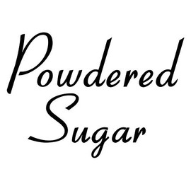 Powdered Sugar 5w x 3.5h Label | Kitchen Pantry Organization | Die Cut Vinyl Decal | Black Retro Font (Sticker Only)