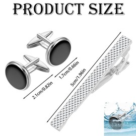 Set Of 3 Men'S Tie Clip And Cufflinks, Tie Clip, Tie Pins For Men, Tie Clip For Men, Cufflinks, Cufflinks And Tie Clip Set, Tie Clip And Cufflink Set, For Wedding Party Business Meeting Father’S Day