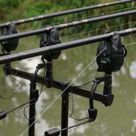 Hirisi Tackle Fishing Bite Alarm with Radio 1 + 4 Set Waterproof Carp Fishing Alarm Set (FBA-S9-4)