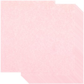 Epakh 200 Sheets Old Age Parchment Paper 8.5 x 11 Inch Standard Letter Vintage Colored Old Parchment Semblance Double Side Printing Parchment Paper (Light Pink)
