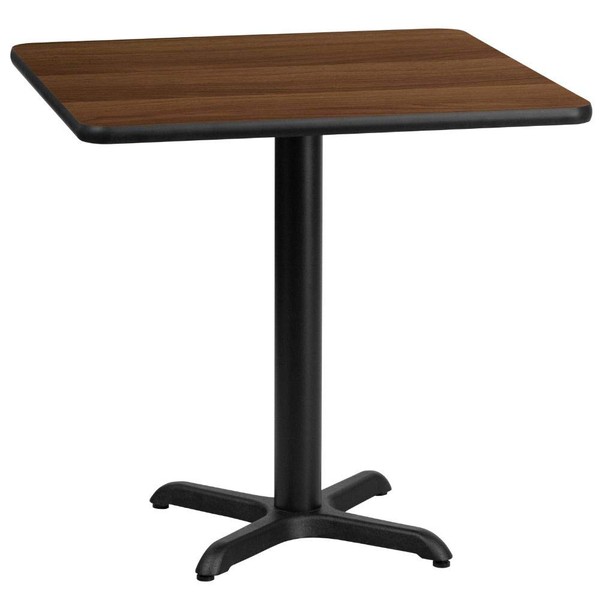 Flash Furniture 30'' Square Walnut Laminate Table Top with 22''