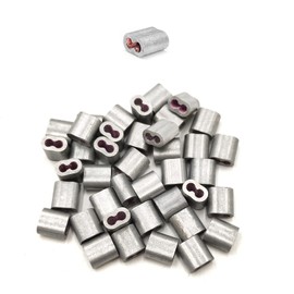 FenceMate Aluminum Alloy Crimp Loop Sleeves #2-3 to Splice & Join Metallic Wires or Ropes, Gritted with Super Holding Force on High Tensile Wires Used in Fencing & Hanging, Wire Crimper 100pcs/Pack