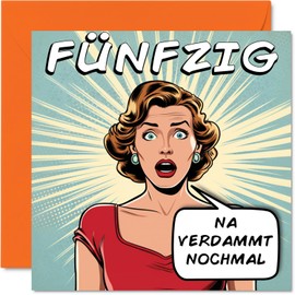 Stuff4 50th Birthday Card Funny Woman - Funny Years - Funny Happy Birthday Card for Mum Grandma Aunt Sister Girlfriend Colleague 145mm Rude Jokes Greeting Cards