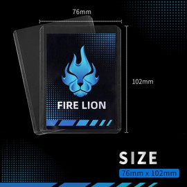 25-Count 3” x 4” Topload Card Holder for Baseball Card, Super Clear Football Cards Protectors, Hard Plastic Rigid PVC Trading Card Protection Trading Cards Like Pokémon and MTG