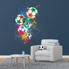 TOARTI Colourful Football Wall Sticker Football Wall Sticker Children's Room