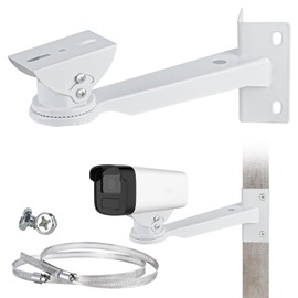 Trendecor Pole Mount Surveillance Camera, Ring Camera Mount with 2 Stainless Steel Adjustable Loops, 200 mm CCTV Cameras, Solar Cells Pole Mount for Indoor and Outdoor Use