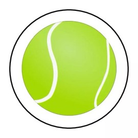 Unbranded 30 Tennis ball stickers labels envelope seals 1.5" round