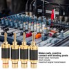 4Pcs Banana Plug Brass Gold Plated Black Carbon Fiber Shell