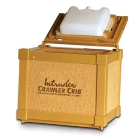 INTRUDER CrawlerCrib Nightcrawler Worm Bait Box, Keeps Bait Fresh, Packed with Good N' Lively Worm Bedding, Small Medium Large Deluxe (Standard Single Door w/Chiller)
