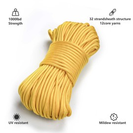 Tozsen Paracord 1000lb | 1000 250 100 50ft Paracord (Yellow, 100ft)