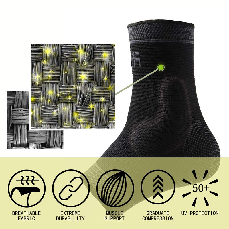 Protle Adjustable Foot Socks, Ankle Brace Compression Support Sleeve with