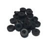 Recessed Black Rubber Bumper Pads with Hole - 25 Pcs