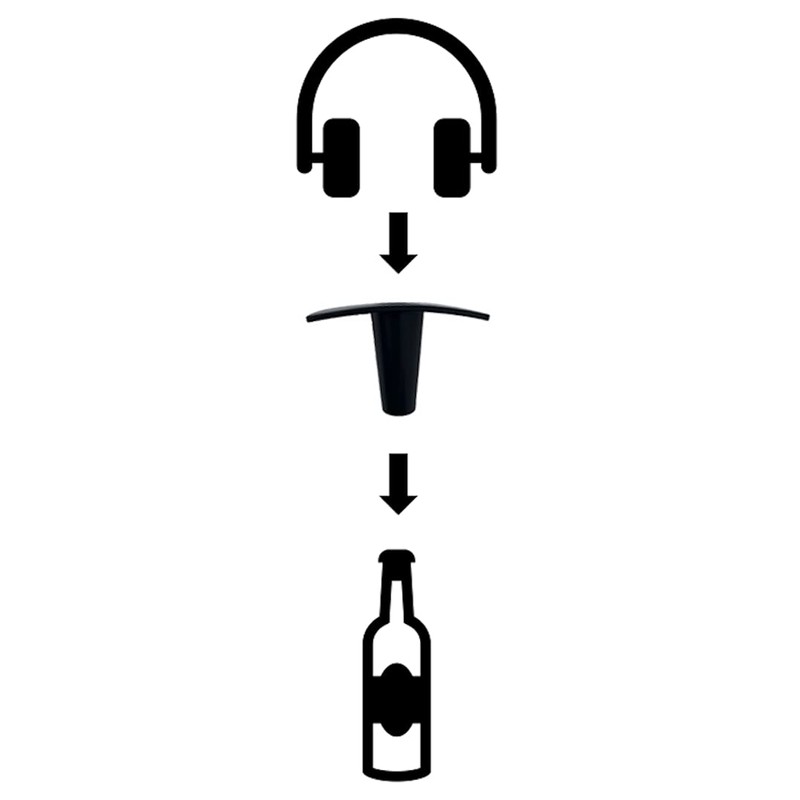 BeatsBuddy The bottle attachment for individual headphones stand from your
