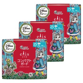 (Higuchi Yuko Planned Product) Ellis Compact Guard (especially for daytime use), Wings 9.8 inches (25 cm), 19 x 3 Packs (Bulk Purchase)