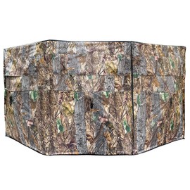 WTVIDAS Hunting Blind for Turkey, 3-Panel See Through Ground Blind Portable & Silent Pop-Up Hunting Ground Blinds for Deer & Turkey Hunting