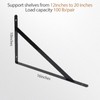12 Pack L16" x H 10" Heavy Duty Shelf Brackets