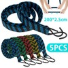 5Pcs 78.7inch Bungee Cords Elastic Bungees Cords with Hooks Heavy