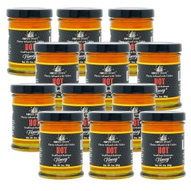 Honey Feast Hot Honey 3oz - 12 Pack | Artisanal Gourmet Honey Favors | Perfect for Weddings, Events & Gifts