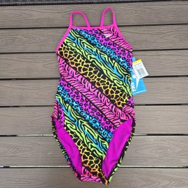 the finals TYR The Finals Jungle  Non Foil Animal/neon Women's  1 Piece Swim Size 32 New