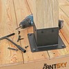 Antsky 4×4"(Actual：3.5×3.5inch) Post Stainless Steel Flange Anchor Base with Screws