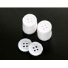 GANSSIA 5/8 Inch (15mm) White Color Buttons Sewing Resin Flatback