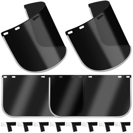 Zhaoyao 4 Pcs Face Shield Replacement Lens, 15.47" x 7.87" for Full-face Coverage Protective Safety Visor Replacement for Grinding, Welding, DIY, Cosplay Helmet