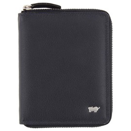 BRAUN BÜFFEL Women's Genuine Leather Golf 2.0 Wallet - Portrait Format with Zip - Wallet for Women - 8 Card Slots - Black, black, Classic