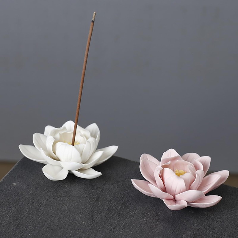 Lanito Incense Burner, Lotus Incense Plate, Stylish, Ceramic Buddhist Altar