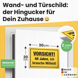 DankeDir! 40 Jahre - Brauche Mitleid Schild - Geschenk 40. Geburtstag Geschenkidee Geburtstagsgeschenk Vierzigsten Geburtstagsdeko Partydeko Party Zubehör Geburtstagskarte