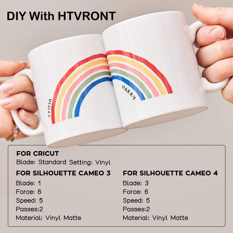 HTVRONT Yellow Permanent Vinyl, Yellow Vinyl for Cricut - 12"
