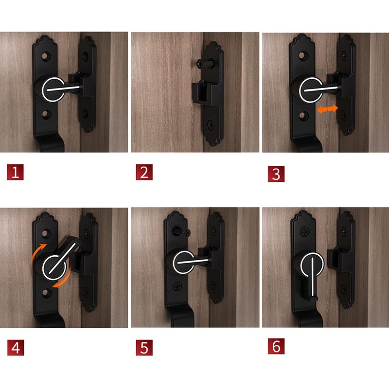 90 Degree Sliding Door Latch, Replaceable Patio Door Handle Set