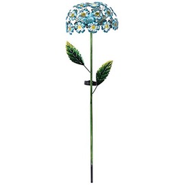 Sunset Vista Designs 92653 Blue Hydrangea Garden Stake, Solar Powered Light