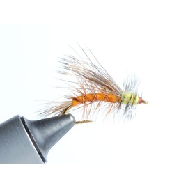 Blue Wing Olive Stimulator Dry Fly - 6 Pack (Orange, 10)