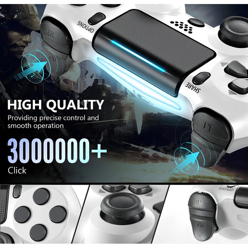Control Inalámbrico Compatible Psp 4 Play Station 1p Blanco