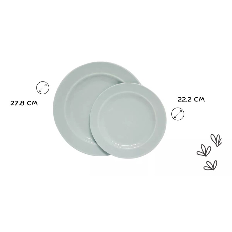 Macoll Vajilla 12 Piezas Melamina Milán Extendido/arrocero/sopero