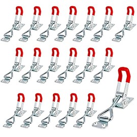 KOOMEDA 20 PCS Adjustable Toggle Clamp, 4001 Latch Action Toggle 360lb Holding Capacity, Heavy Duty Latch Clamp Quick Release Hand Tool for Doors, Boxes and Cases