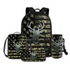 Rnyleeg Hunting Deer Camo Backpack for Boys 8-10 with Lunchbox