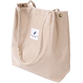 VOKUVIKU Women’s Large, Ultralight Corduroy Shoulder Bag., brown, xl